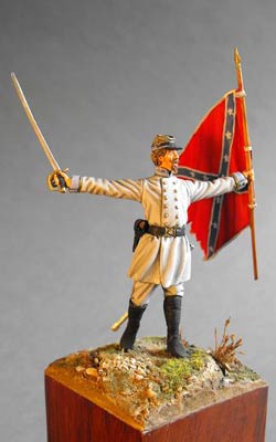S2KW5402 - Confederate officer with battle flag